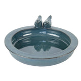 Esschert design vogelbad keramiek rond petrol