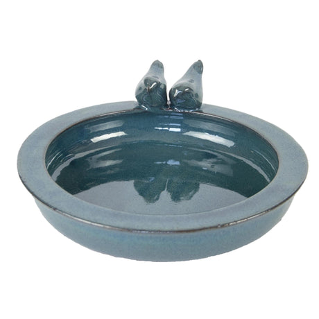 Esschert design vogelbad keramiek rond petrol