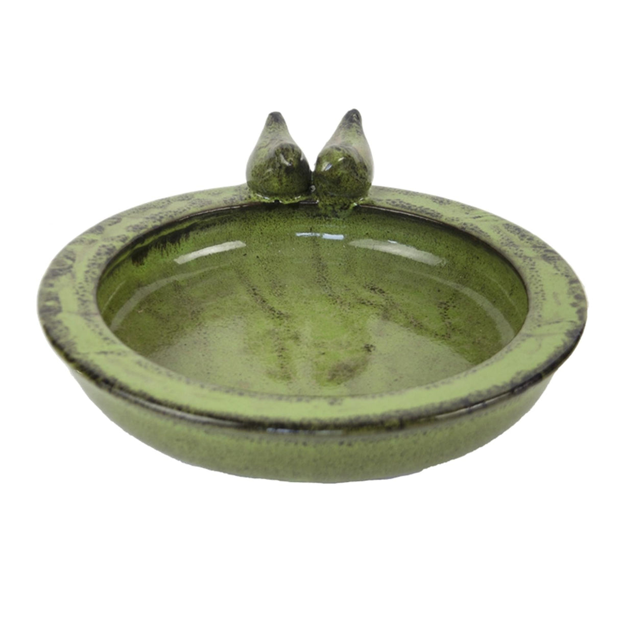 Esschert design vogelbad keramiek rond groen