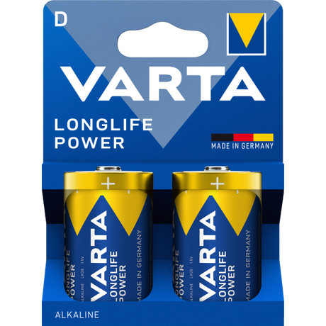 Varta batterie longlife power - high energy battery mono 2-piece blis longlife