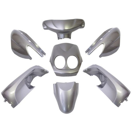 Edge plaatset 9-delig voor yamaha neo's - vanaf bouwjaar 2008 tot 2011 - 2 en 4 takt model - metallic zilver