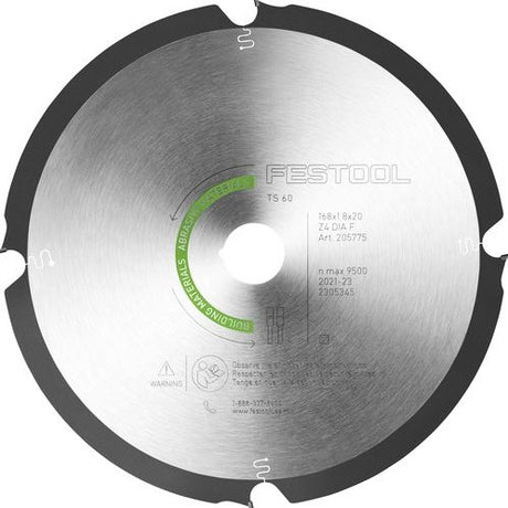Festool accessoires diamant-cirkelzaagblad dia 168x1,8x20 f4 abrasive materials - 205769
