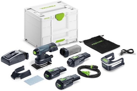 Festool rtsc 400 3.0 i-set | accu vlakschuurmachine 18v in systainer (2x 3.0ah accu + tcl 6 snellader) - 578934