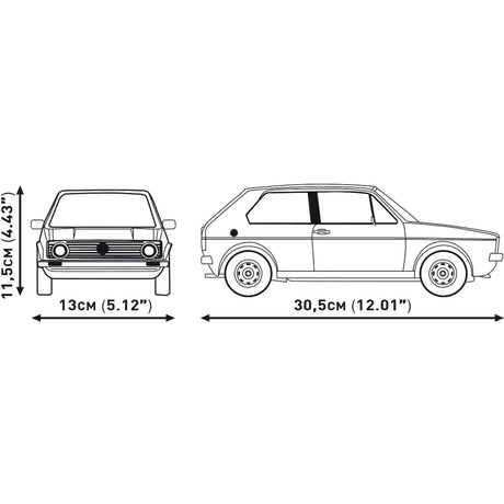 Cobi volkswagen golf gti (1976-1983) - executive edition constructiespeelgoed (schaal 1:12)