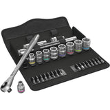 Wera zyklop metal-knarrens.8100 sb7 3 8 gereedschapsset ( 28-delig )