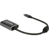 Delock usb-c (male) > mini displayport (female) met pd functie adapter (donkergrijs, 0,2 meter)