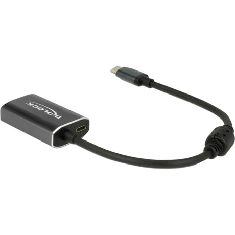 Delock usb-c (male) > mini displayport (female) met pd functie adapter (donkergrijs, 0,2 meter)