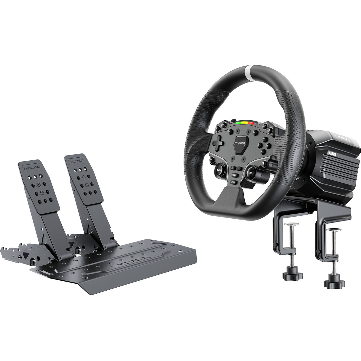 Moza r5 pro bundle stuur (zwart, basis, stuur en pedalen)