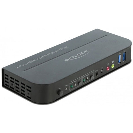 Delock hdmi kvm-switch (zwart, 4k 60 hz, usb 3.0, audio)