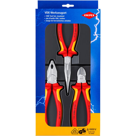 Knipex set van geïsoleerde tang vde 3szt