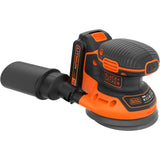 Black+decker bdcros18 18v accu excentrische schuurmachine (zwart oranje, opbergtas, oplader en accu inbegrepen)