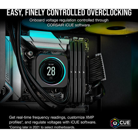Corsair vengeance 32 gb ddr5-6000 (2x 16 gb) werkgeheugen (zwart, cmk32gx5m2b6000c30, xmp 3.0)