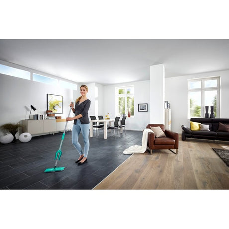 Leifheit picobello vloerwisser s micro duo met steel - 27 cm wisbreedte - turqouise - grijs