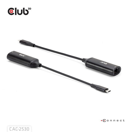 Club 3d usb-c naar rj45 5gbps ethernet m f adapter (zwart)