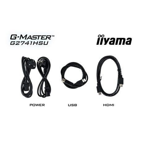 Iiyama g-master black hawk g2741hsu-b1 27 gaming monitor (zwart, hdmi, displayport, 2x usb-a, usb-b, 144 hz)