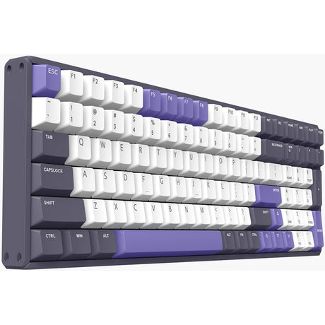 Iqunix f97 lavandin wireless mechanical keyboard (lavendel, us lay-out (qwerty), cherry mx silent red, 96%, rgb leds, hot-swappable, pbt, 2.4ghz | bluetooth 5.1 | usb-c)