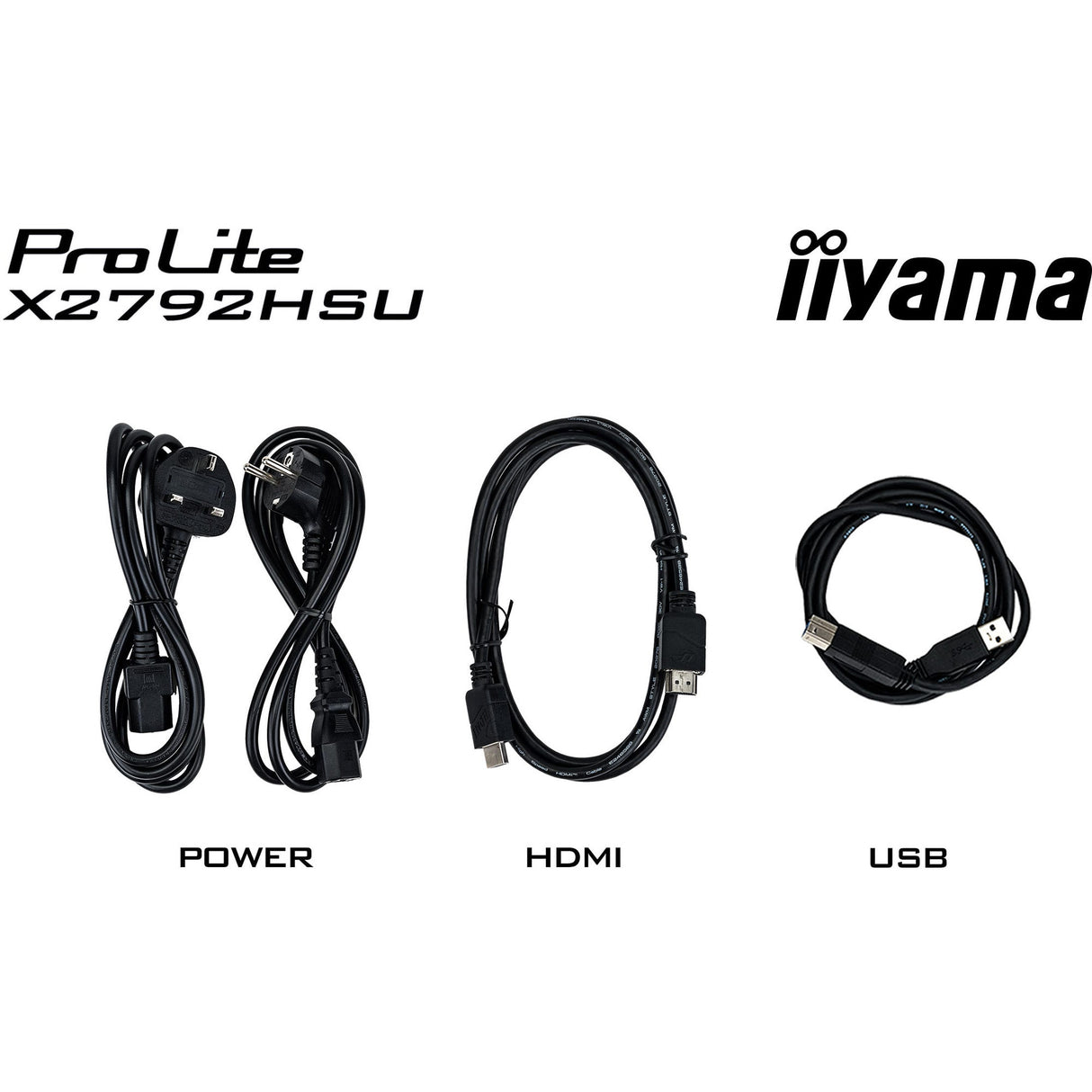 Iiyama prolite x2792hsu-b1 27 monitor (zwart (mat), hdmi, displayport, 2x usb-a, usb-b, 120 hz)