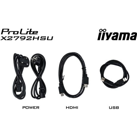 Iiyama prolite x2792hsu-b1 27 monitor (zwart (mat), hdmi, displayport, 2x usb-a, usb-b, 120 hz)