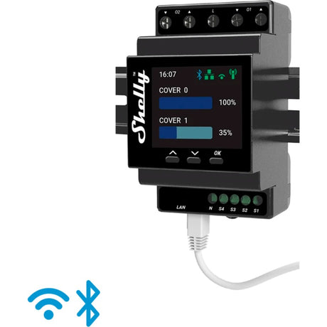 Shelly pro dual cover pm din-railcontroller voor smart home