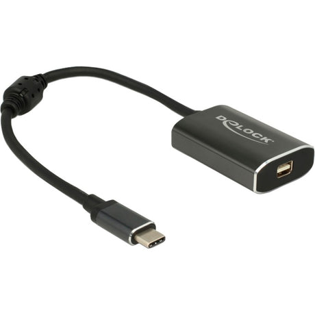 Delock usb-c (male) > mini displayport (female) met pd functie adapter (donkergrijs, 0,2 meter)