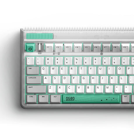 Iqunix og80 wormhole wireless mechanical keyboard (grijs, us lay-out (qwerty), cherry mx brown, 80% (tkl), rgb leds, hot-swappable, pbt, 2.4ghz | bluetooth 5.1 | usb-c)