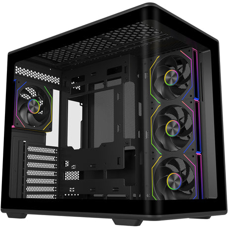 Cooler master elite 600 argb midi tower behuizing (zwart | 2x usb-a | 1x usb-c | rgb | tempered glass)