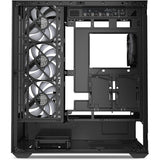 Sharkoon ak6 rgb midi tower behuizing (zwart | 2x usb-a | 1x usb-c | rgb | tempered glass)