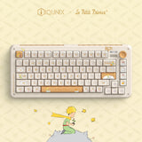 Iqunix zx75 sunset ponder wireless mechanical keyboard (lichtgeel, us lay-out (qwerty), iqunix silent rose, 75%, rgb leds, hot-swappable, double-shot pbt, 2.4ghz | bluetooth 5.1 | usb-c)