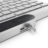 Lenovo 800 self-charging bluetooth keyboard (wit, us lay-out (qwerty), plunger, 100%, plunger switch, bluetooth 5.1, usb-c)
