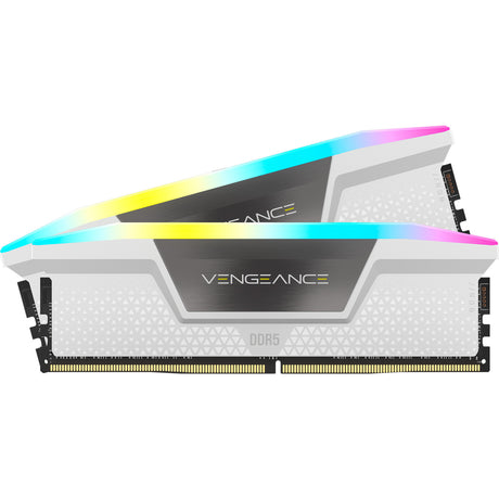 Corsair vengeance rgb 32 gb ddr5-6000 (2x 16 gb) werkgeheugen (wit, cmh32gx5m2b6000z30w, xmp, expo)