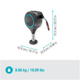 Gardena patio slangbox rollup slanghaspel (grijs turquoise, 20 meter, incl. reinigingsspuit)