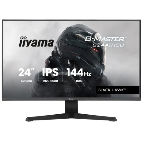 Iiyama g-master black hawk g2441hsu-b1 23.8 gaming monitor (zwart, 1x displayport, 1x hdmi, 2x usb-a, 144 hz)