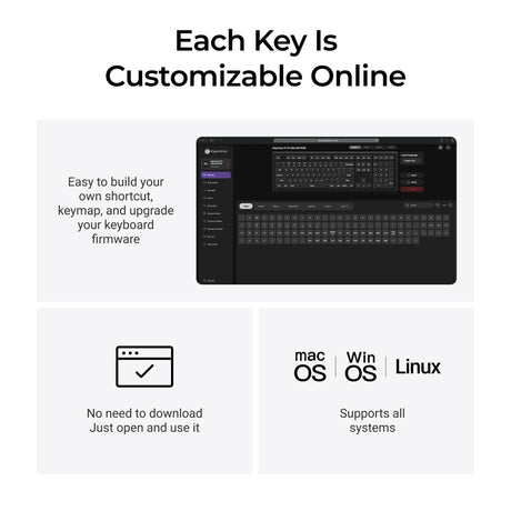 Keychron k10 ultra 8k wireless custom mechanical keyboard (zwart, us lay-out (qwerty), apex red, 100%, rgb leds, osa double-shot pbt, usb-c | 2.4 ghz | bluetooth 5.2)