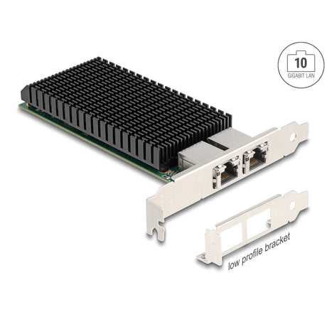 Delock pci express x8 network card 10 gigabit lan 2 x rj45 x540 netwerkadapter