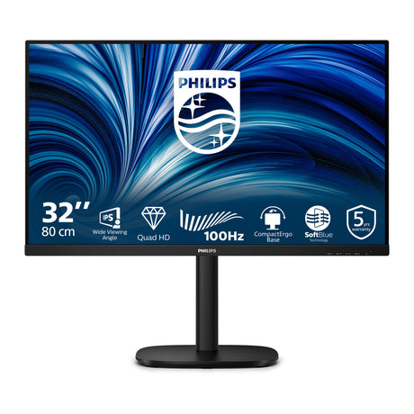 Philips 32b2n3500 31.5 monitor (zwart, 1x displayport, 2x hdmi, 3x usb-a)