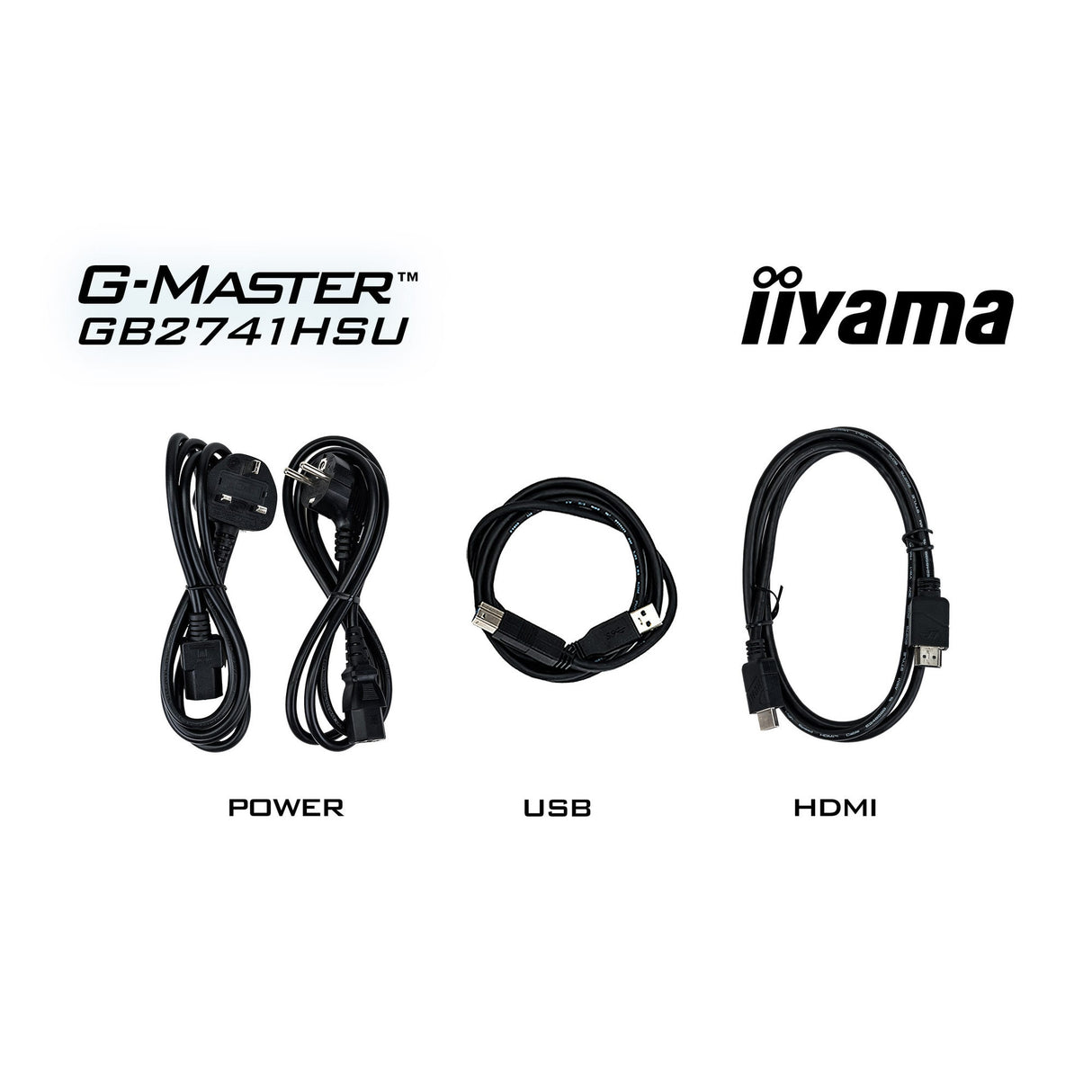 Iiyama g-master black hawk gb2741hsu-b1 27 gaming monitor (zwart, hdmi, displayport, 2x usb-a, usb-b, 144 hz)