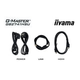 Iiyama g-master black hawk gb2741hsu-b1 27 gaming monitor (zwart, hdmi, displayport, 2x usb-a, usb-b, 144 hz)