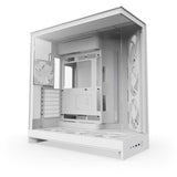 Nzxt h9 flow rgb+ midi tower behuizing (wit (mat) | 2x usb-a | 1x usb-c | rgb | tempered glass)