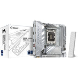 Gigabyte b860i aorus pro ice socket 1851 moederbord (zilver, raid, 2.5gb-lan, wi-fi 7, bt, sound, mini-itx)