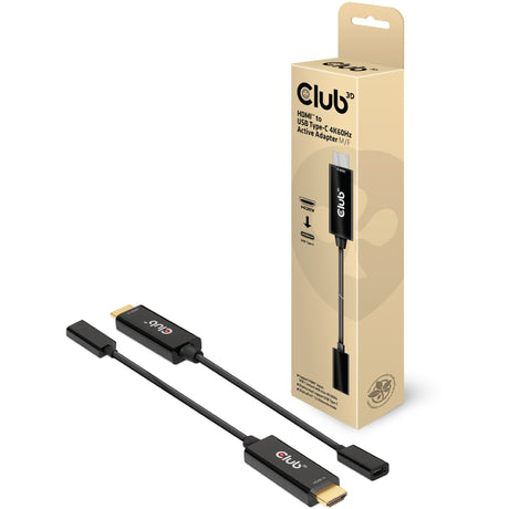 Club 3d hdmi naar usb-c adapter (zwart)
