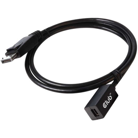 Club 3d mini-displayport naar displayport 1.4 (male) verlengkabel (zwart, 1 meter)