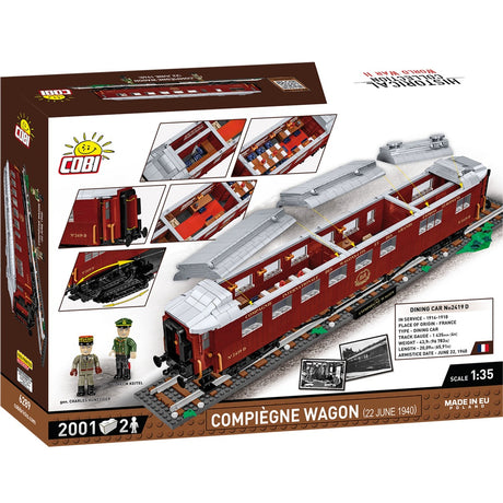 Cobi historical collection - compiègne wagon (22 june 1940) constructiespeelgoed