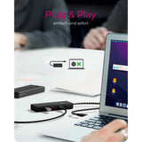 Icy box ib-hub1436-cpd usb-hub (zwart, 2x usb-a, 2x usb-c)