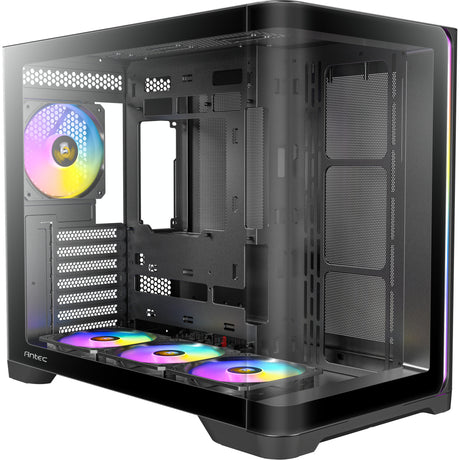 Antec c5 curve argb midi tower behuizing (zwart | 2x usb-a | 1x usb-c | tempered glass)