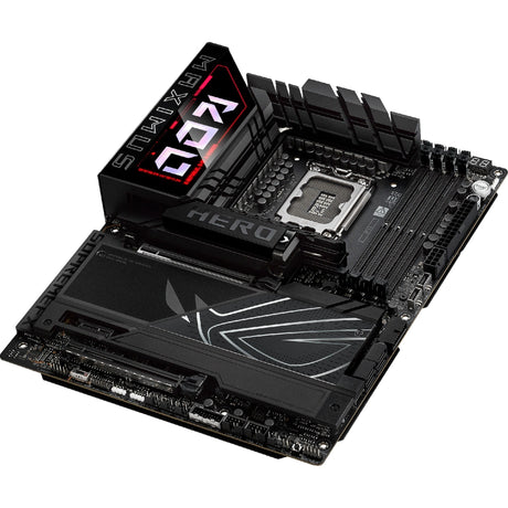 Asus rog maximus z890 hero socket 1851 moederbord (zwart, raid, 2.5gb-lan, 5gb-lan, wi-fi 7, bt, sound, atx)