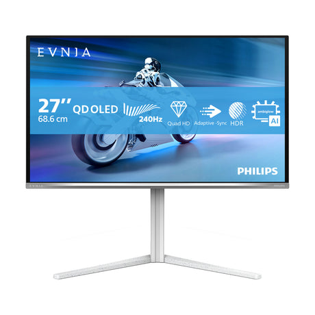 Philips evnia 6000 27m2n6501l 00 26.5 gaming monitor (wit, 2x hdmi, displayport, 2x usb-a, usb-b, 240 hz)