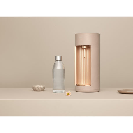 Mysoda glassy latte bruiswatertoestel (beige, excl. co2-gascilinder - met glazen fles)