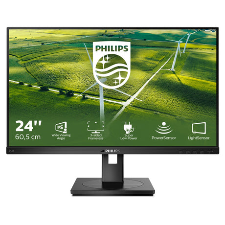 Philips 242b1g 23.8 monitor (zwart, 1x displayport, 1x hdmi, 1x dvi, 1x vga, 4x usb-a)
