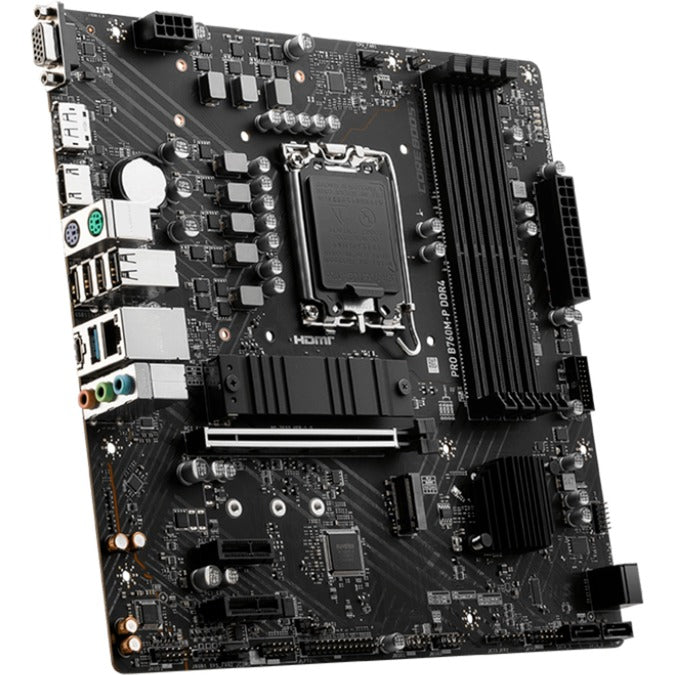 Msi pro b760m-p ddr4 socket 1700 moederbord (zwart, raid, gb-lan, sound, µatx)