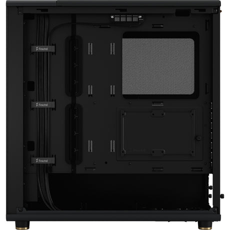 Fractal design north midi tower behuizing (zwart houtkleur | 2x usb-a | 1x usb-c)